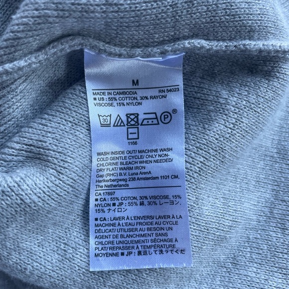 Banana Republic Outlet Turtleneck Sweater Hi-Lo Side Slits Size Medium - Picture 9 of 11